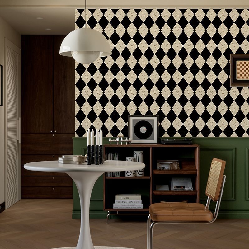 American Retro Style Wall Stickers Self-Adhesive Tv Background Wall Renovation Furniture Waterproof Stickers Bedroom Renovation and Beautification