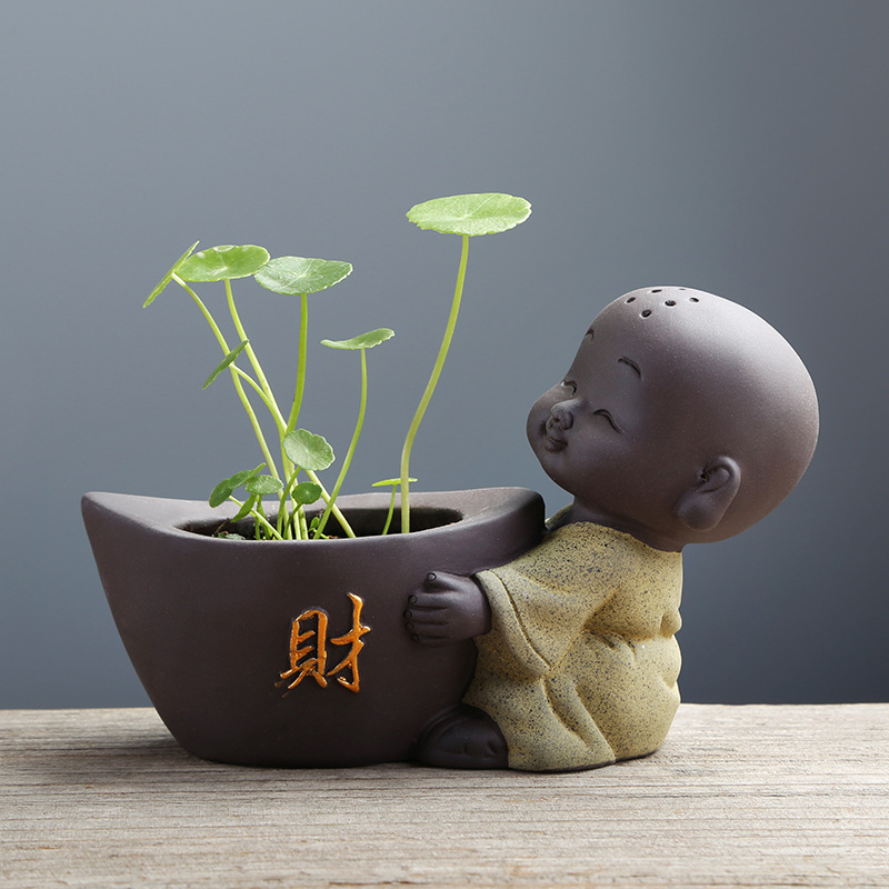 Purple Sand Tea Pet Ornaments, Tea Set Accessories, Mini Flower Vessels, Living Room Home Decorations, Tea Table Flower Arrangements, Hydroponics Handmade