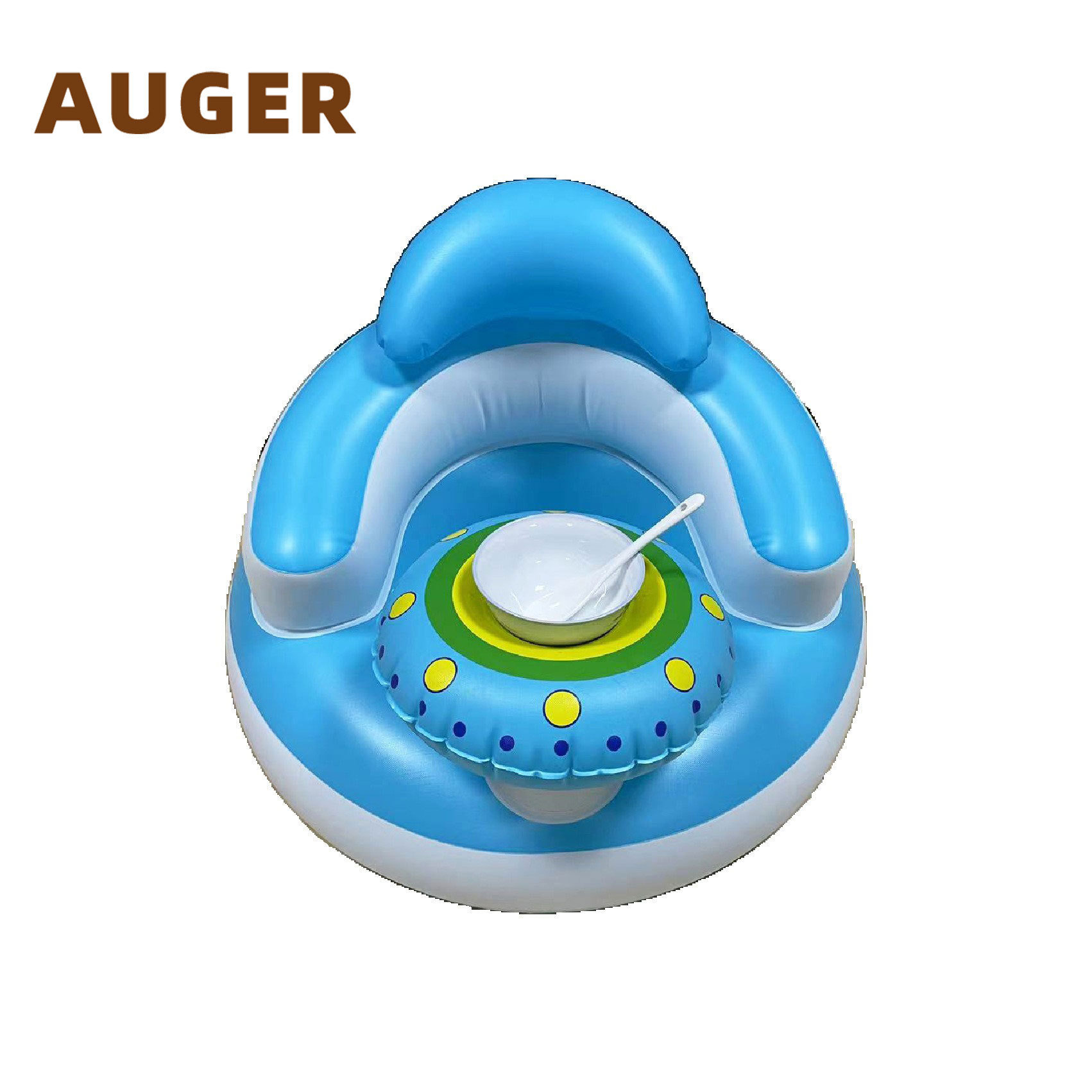 Cross-Border Hot Selling Flying Saucer Environmentally Friendly Pvc Baby Inflatable Sofa Baby Learning Chair Baby Bath Chair Dining Chair