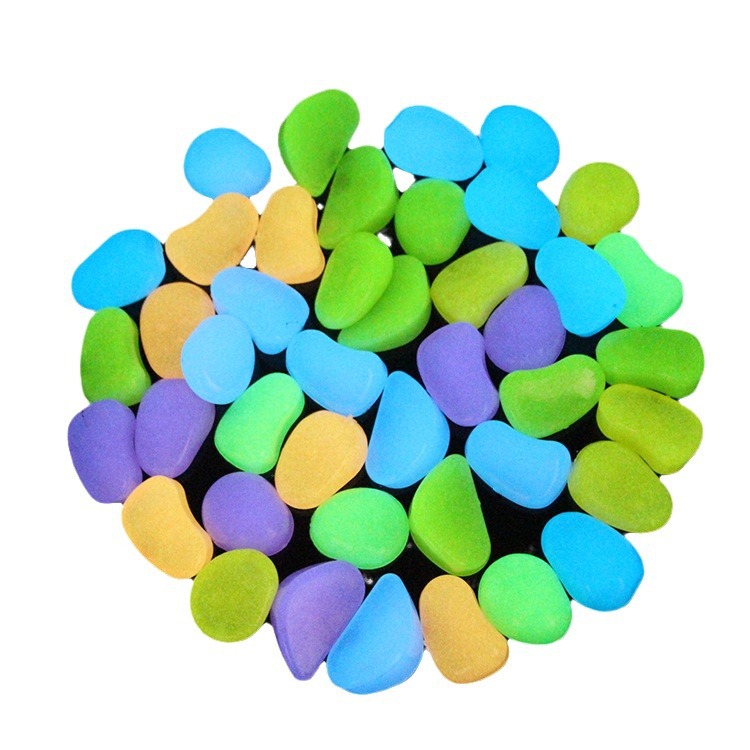 4.5cm Large Colorful Luminous Stone for Gardening and Aquarium Landscaping, Pebbles, 15g Artificial Large Glow-In-The-Dark Stone Wholesale