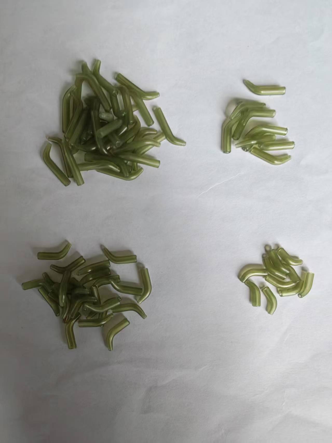 European-Style Fishing Rig Accessory Deflector, Cross-Border Hot-Selling Small Curved Tube in Dark Green