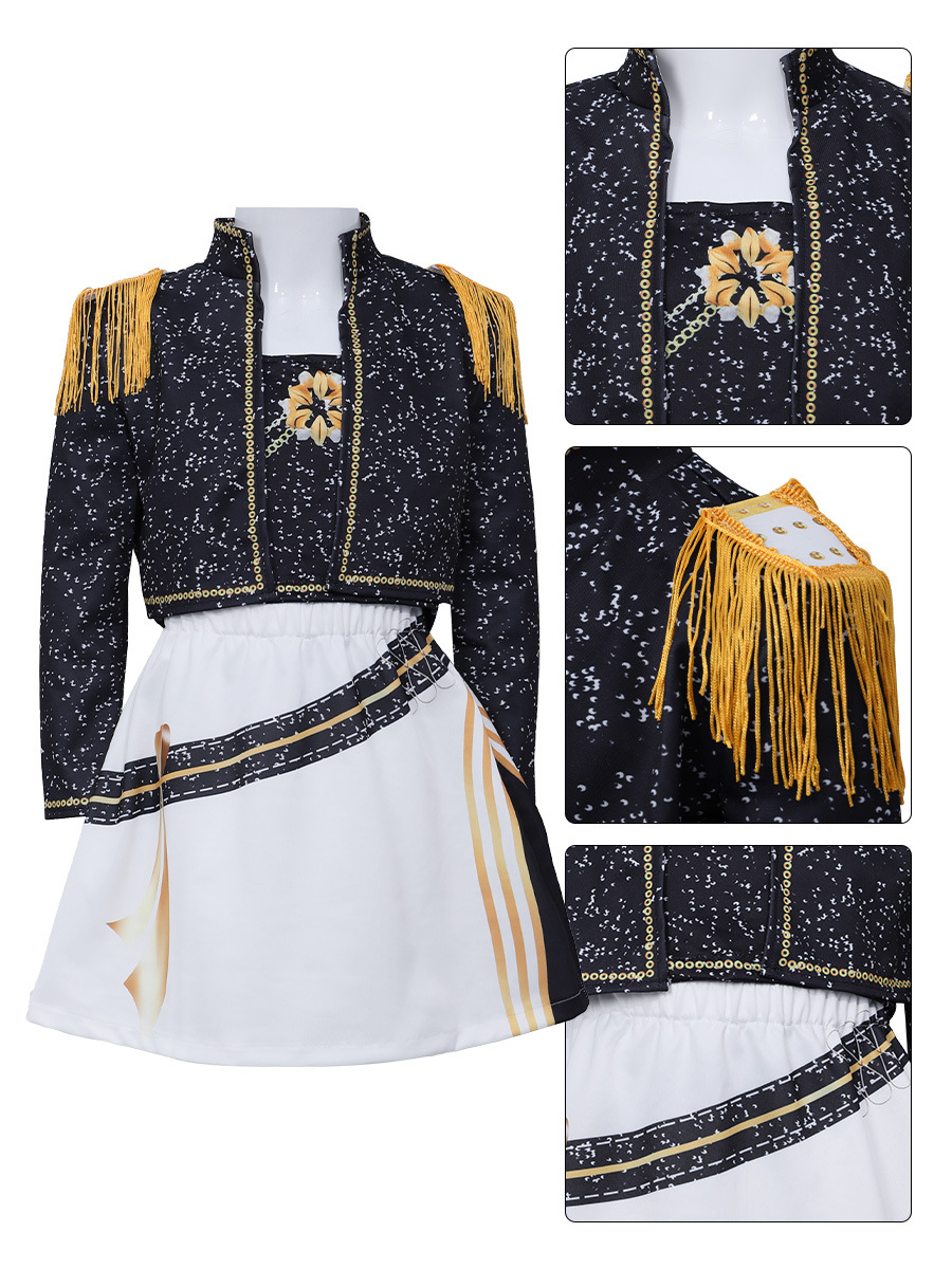 W1 Cross-Border Halloween Witch Hunt Group Costume Cosplay Outfit Rumi Zoyamiya Singing Costume Performance Costume a