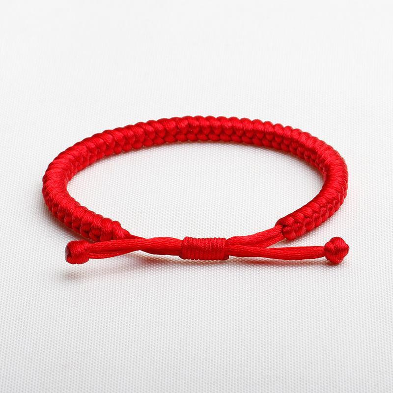 Xiaozhan same style red rope bracelet men and women diamond knot woven children couple's birth year hand rope sterling silver zodiac Dragon rope
