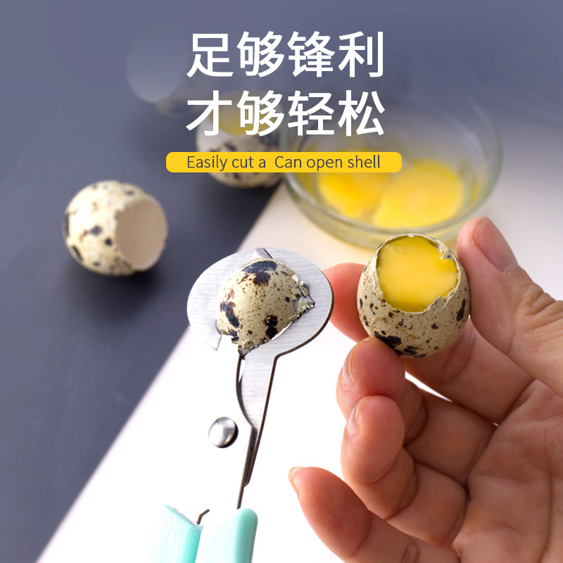 Quail egg scissors stainless steel bird egg shears quail egg cutter kitchen scissors in stock wholesale