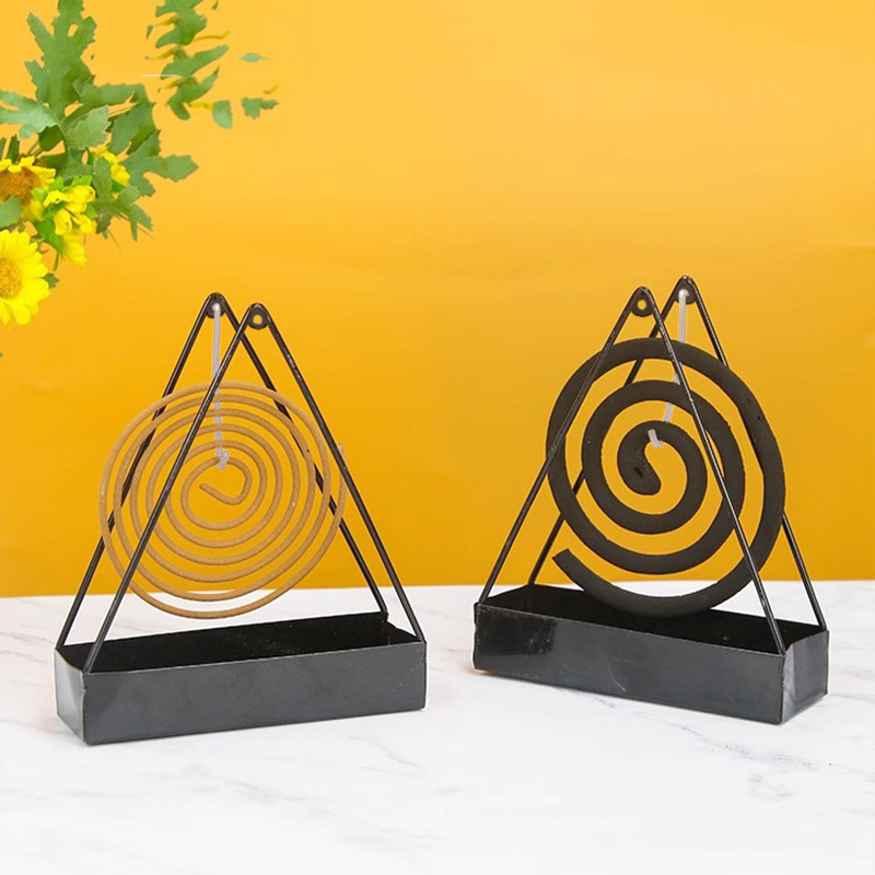 Summer Triangular Mosquito-Repellent Incense Holder Household Mosquito-Repellent Incense Holder Hanging Mosquito-Repellent Incense Disc Fire-Proof and Anti-Scalding Mosquito-Repellent Incense Box Ash Tray
