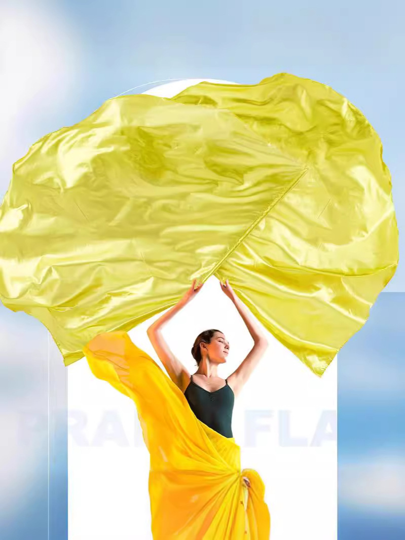 Belly Dance Double Flag Games Opening Ceremony Flag Table Performance Props Dance Half-circle Flag Praise Flag Worship Flag