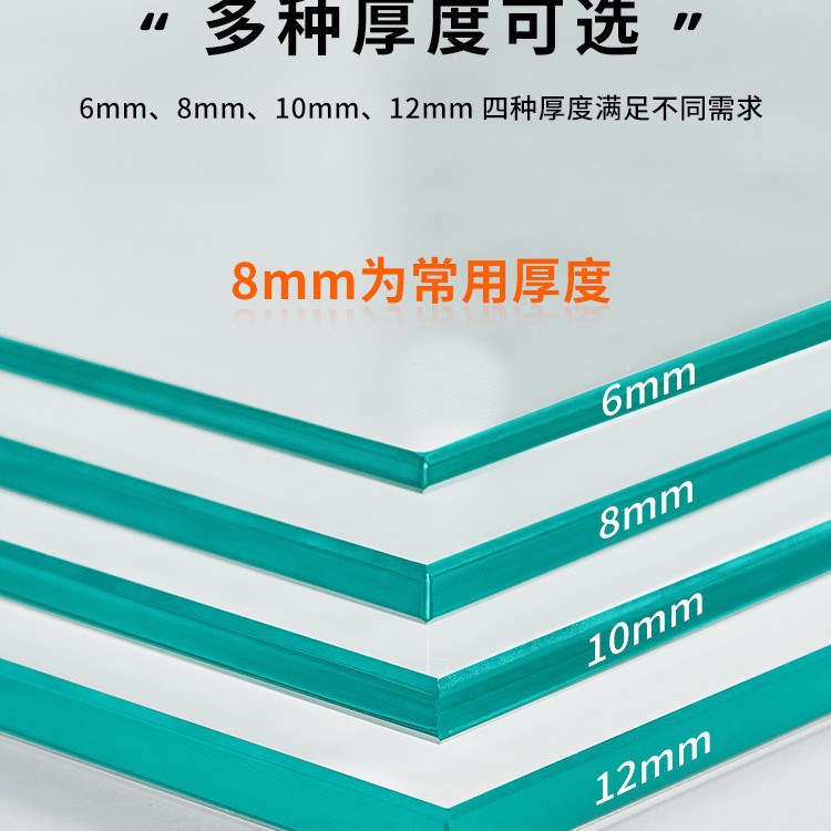 Factory Direct Tempered Glass Panel Desktop Coffee Table Dining Table Glass Panel Countertop Round Rectangular Special Shape