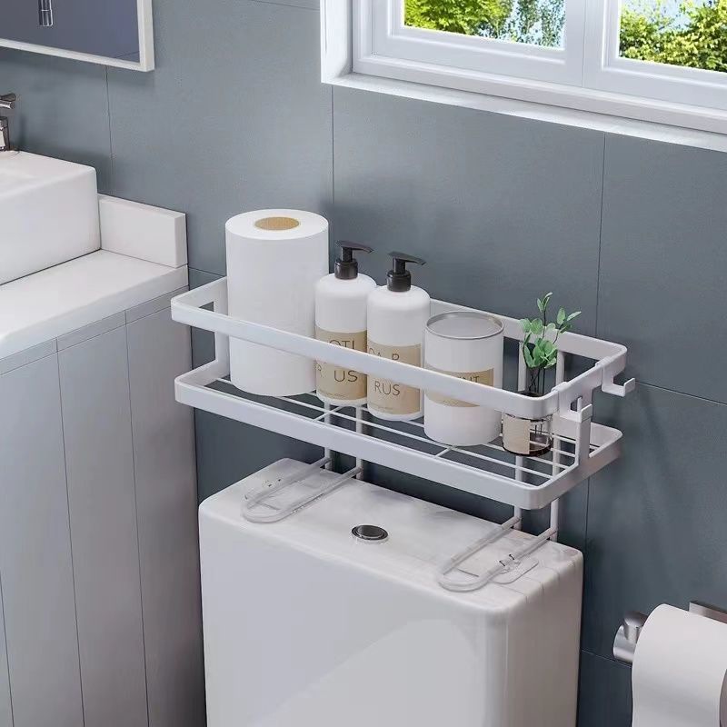 Bathroom Storage Rack Wall Hole-free Storage Rack Bathroom Washstand Multifunctional Wall-mounted Toilet Storage Rack