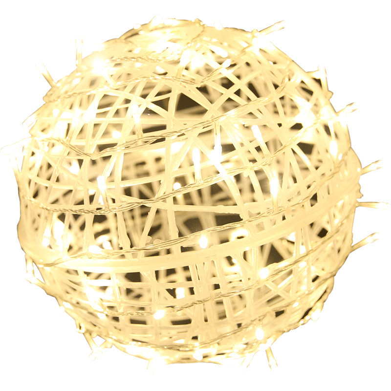 Factory Direct rattan ball lamp outdoor waterproof hanging tree landscape lamp courtyard garden ball lamp Christmas engineering lighting decorative lamp