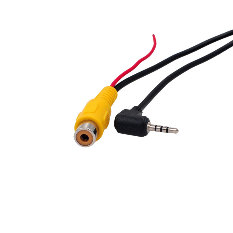 RCA Audio and Video Cable 2.5 Four-section Elbow to RCA Female + Lead OD1.6 Audio and Video Cable Transmission Cable