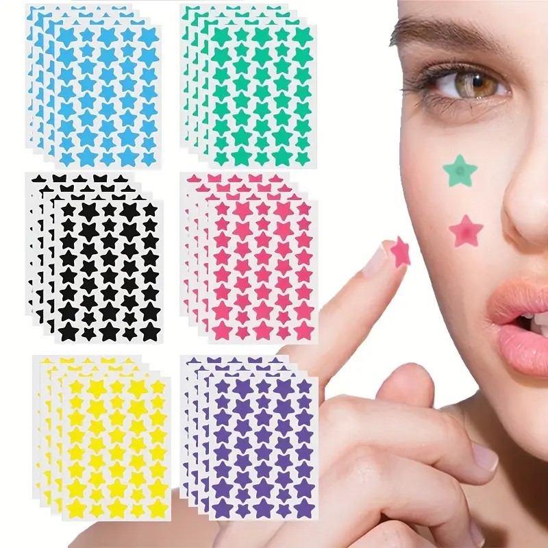 Manufacturer of Acne Scar Removal Star-Shaped Acne Patches Hydrocolloid Cross-Border Exclusive Supply Pentagram Essential Oil Concealer Patches to Absorb Pus
