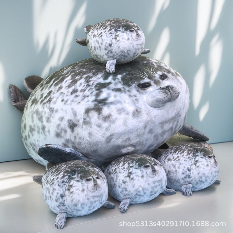 Cross-border New Product Japan Osaka Simulation Seal Doll Pillow Aquarium Popular Soft Pillow Aquarium Hair