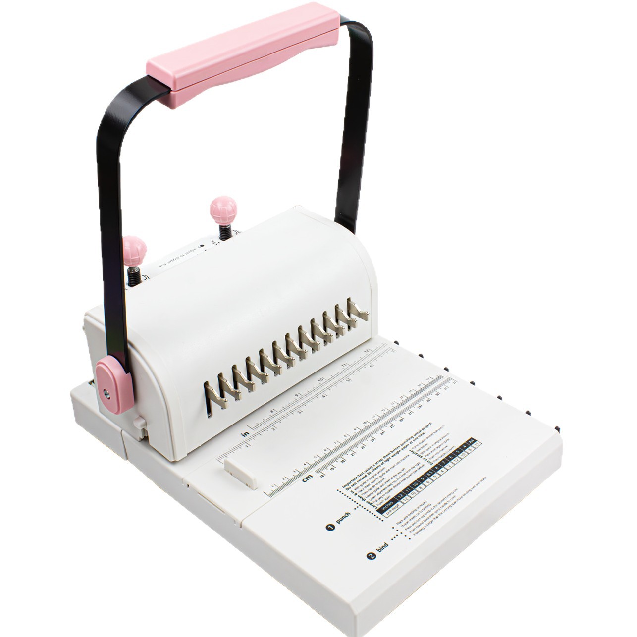 12-Hole Mini Iron Ring Binding Machine Loose-Leaf Puncher Multifunctional Binding Puncher Binding Machine Puncher
