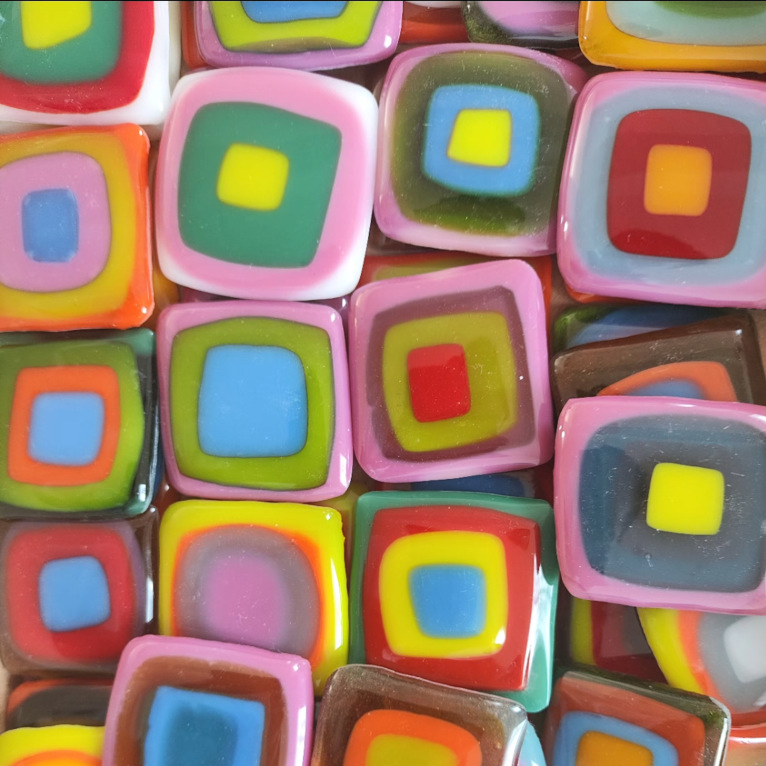 [Small Kiln 10-Piece Set] DIY Melted Glass Jewelry Hot Melted Glass White Creative Microwave Jewelry Small Kiln