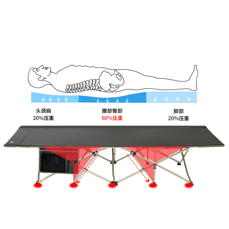 Office lunch break men's large folding bed hospital escort camp bed outdoor camp camp bed cross border
