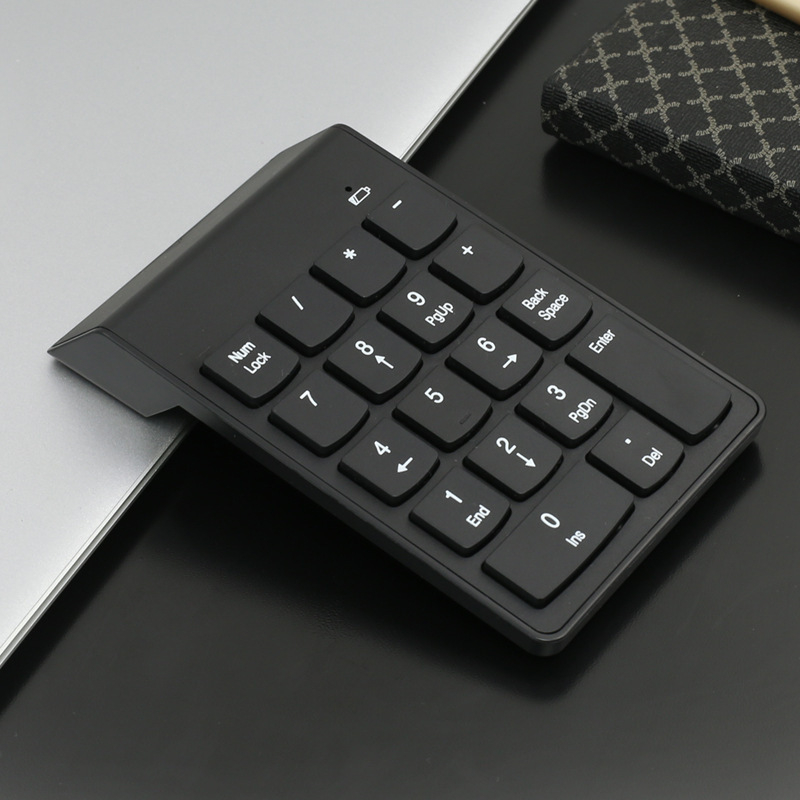 2.4G Wireless Numeric Keypad Asynchronous Chocolate Notebook Portable External Accounting Finance Office Keyboard