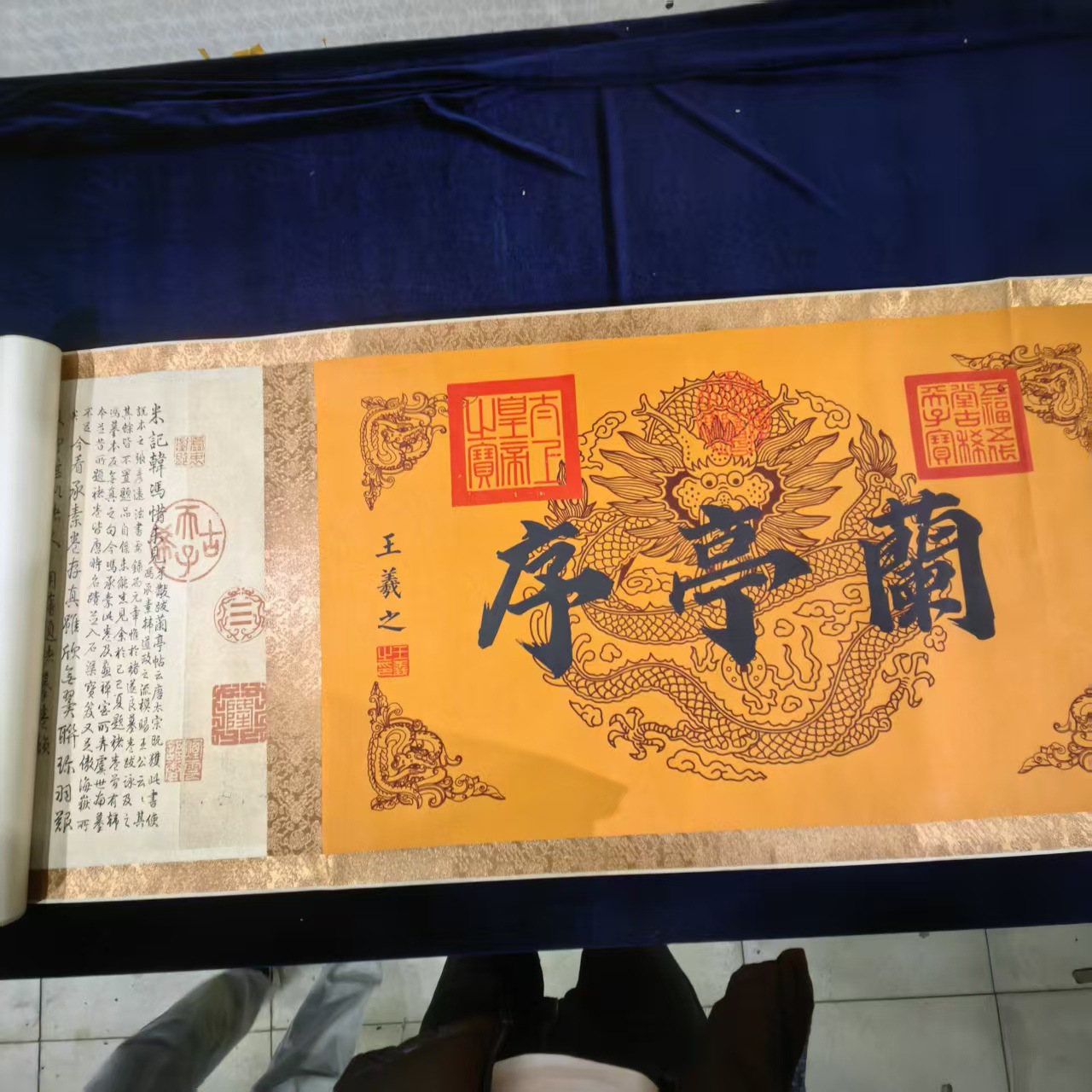 Antique-Style Famous Paintings 4m Long Scroll Eight Immortals Divine Powers Turangting Preface Dharma Realm Origins Fuchun Mountain Residence Factory Direct Sale