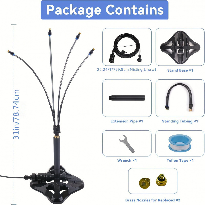 2026 New Cross-Border Dropshipping Outdoor Courtyard Standing Sprayer Portable Standing Spray Cooler