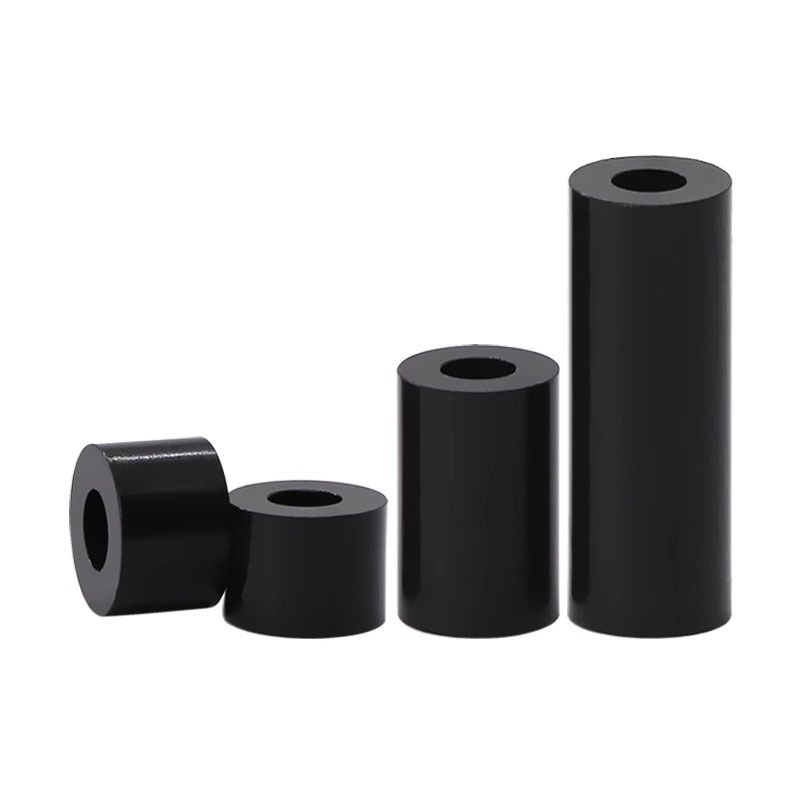 Black round body spacer column/round body isolation column/ABS isolation column black straight tube/nylon hollow tube