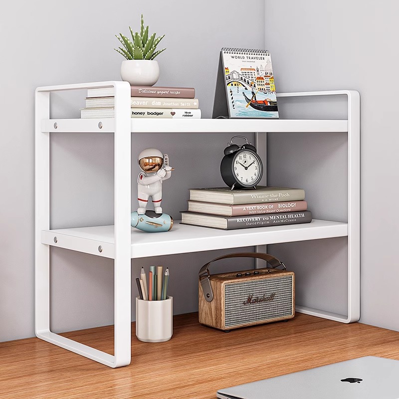 Desktop Storage Rack Multi-Layer Desk Storage Shelf Desk Layered Rack Iron Student Dormitory Desk Small Bookshelf