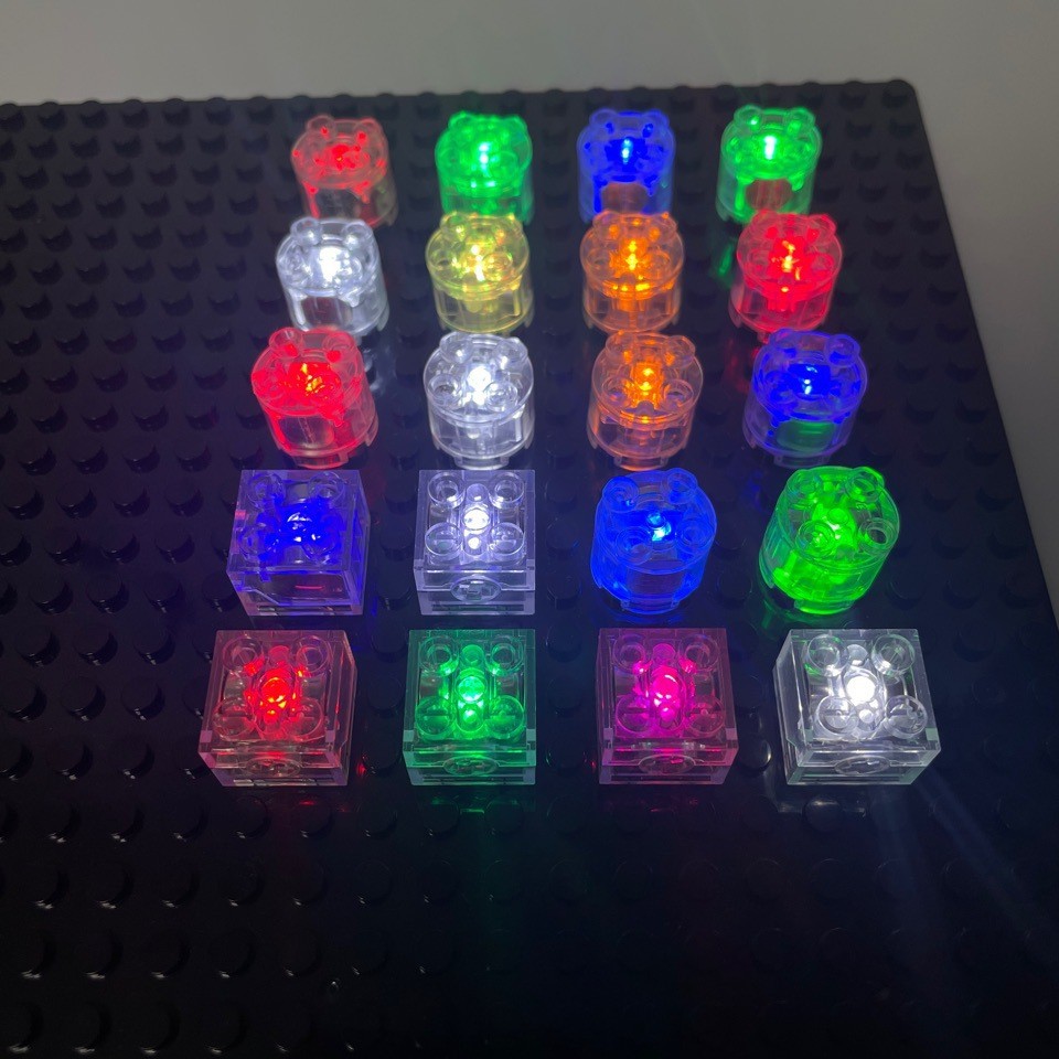 LYBMTWF 2*2 маленькие частицы строительные блоки ламповые аксессуары DIY пазл строительные блоки игрушка светодиоды цветные вспышки