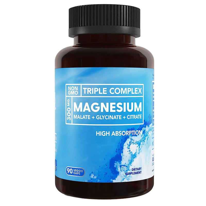 Cross-Border Tk Hot-Selling Magnesium Capsules Magnesium Capsules 90 Capsules Source Factory Direct Sales and Processing