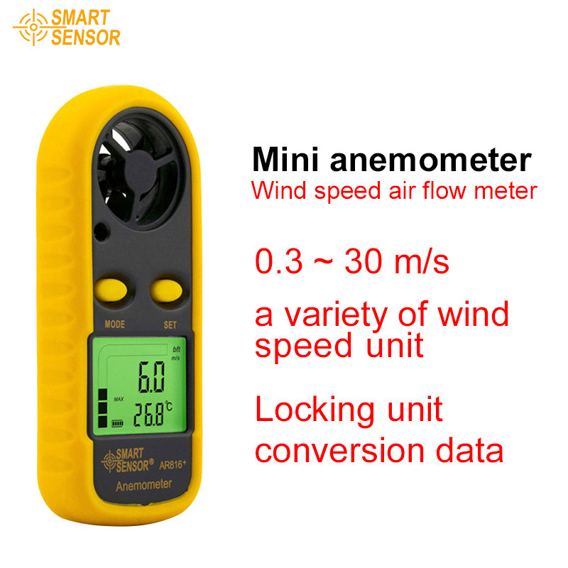Xima Ar816+ портативный анемометр мини-анемометр термометр