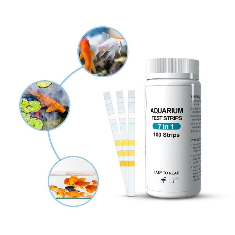 Amazon aquarium test paper test strip fish tank 7in1 water quality hardness residual chlorine nitrite acid alkaline ph