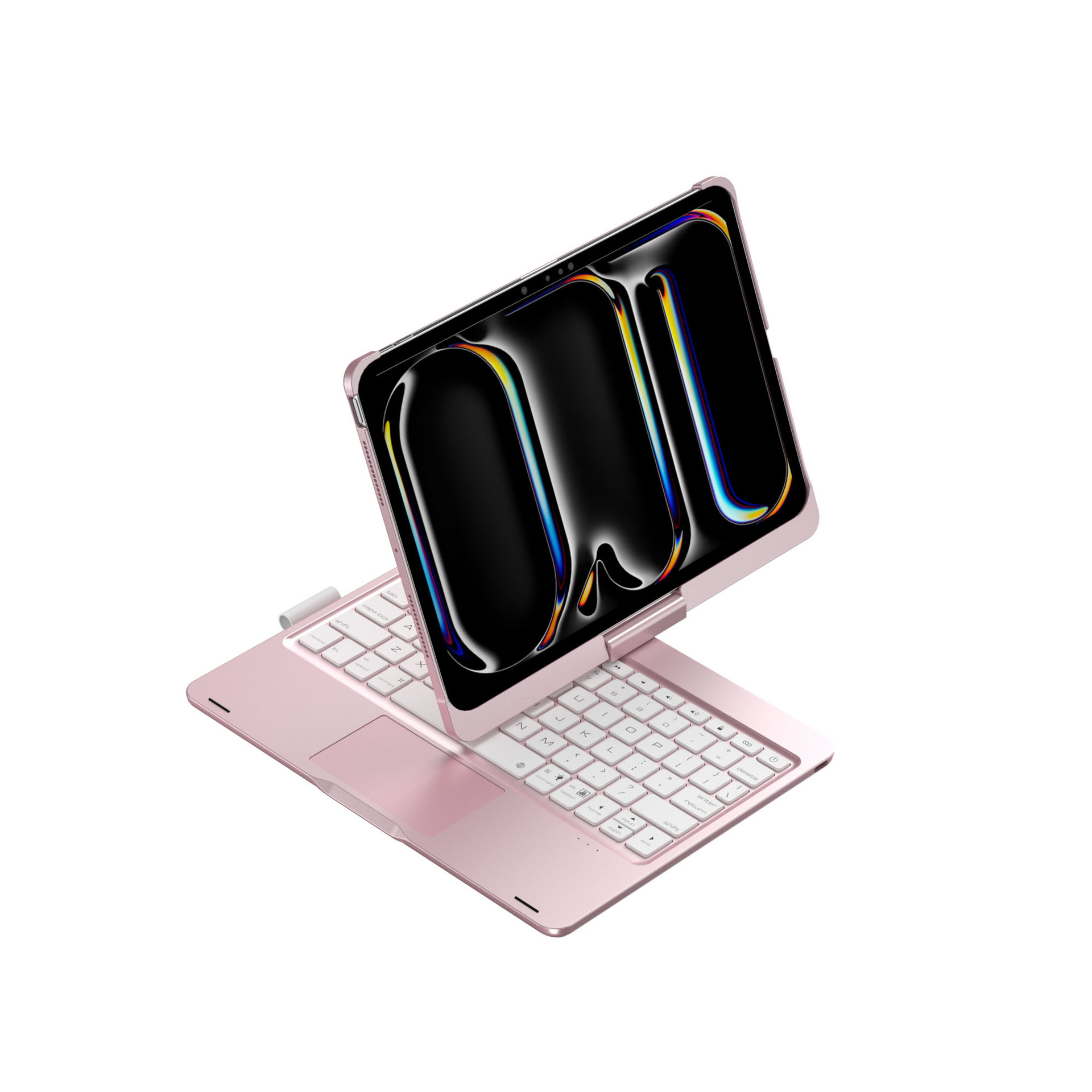 Cross-Border Hot Model Suitable for Pro 11inch /Air10.9 Bluetooth iPad Keyboard 360-Degree Rotating Touch Colorful Backlight