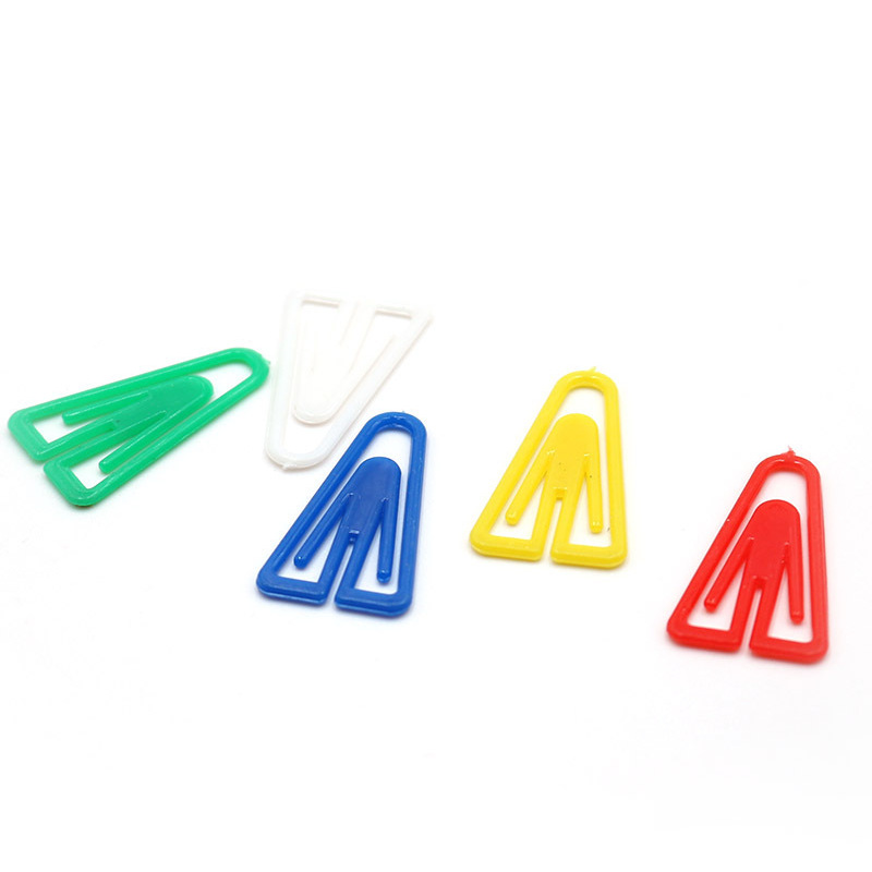 Plastic Fun Paper Clip Arrow Colorful Triangle Boat Shape Creative Paper Clip Bookmark DIY Plastic Fun Paper Clip