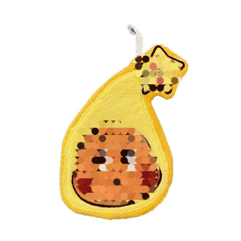 Star Man Hand Towel Kitchen Bathroom Home Cartoon Cute Creative Coral Velvet Hanging Towel Wholesale Cross-Border