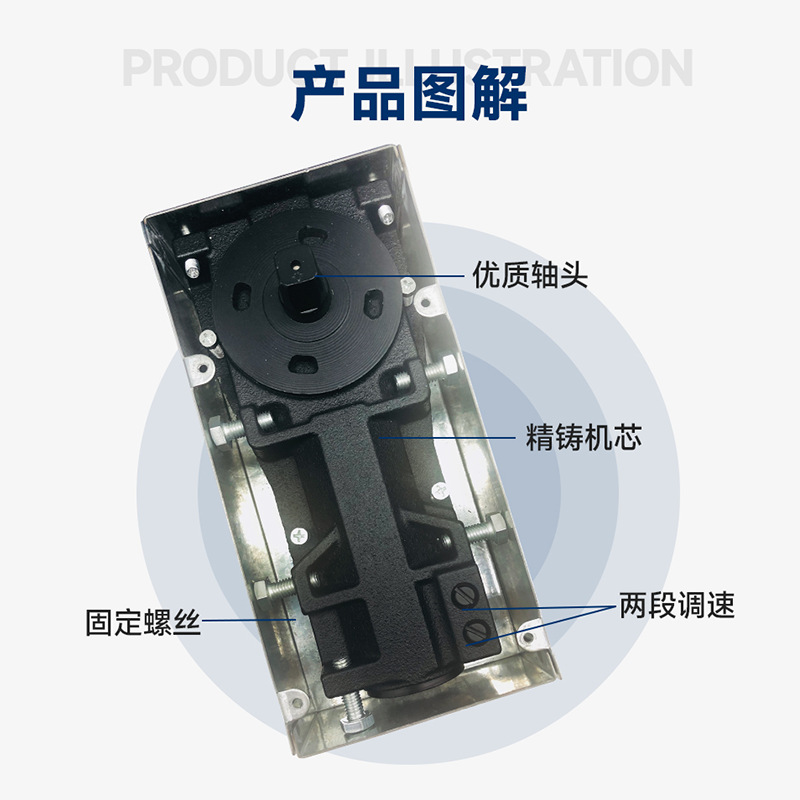 Ground spring hydraulic buffer ground Spring heavy-duty ground hinge framed frameless glass door engineering hardware accessories