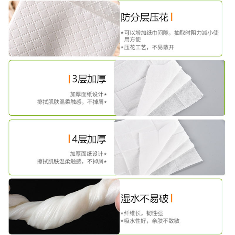 Advertising Handkerchief Paper Custom Wedding Catering Facial Tissue Napkin Printed Logo Small Package Toilet Paper Towel Customization