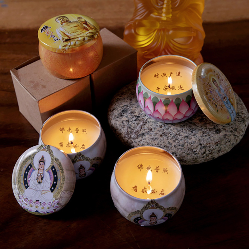 Xizang Character Scented Candles Wholesale Direct Supply for Praying Words Candles Temple Offering Buddha Special Products Indoor Household Butter Lamps