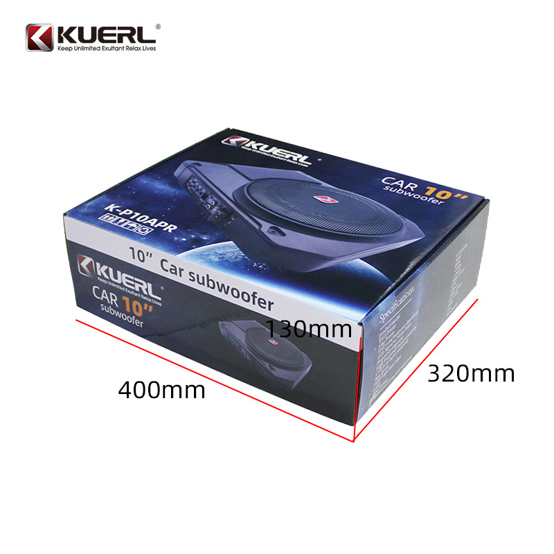 Factory wholesale 10-inch car audio modified small steel cannon 12V active high-power ultra-thin Car Subwoofer
