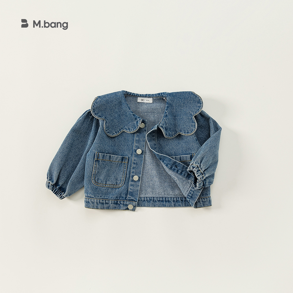 Детская одежда Youbao, корейский стиль, джинсовая куртка для девочек с кружевным воротником, повседневный кардиган