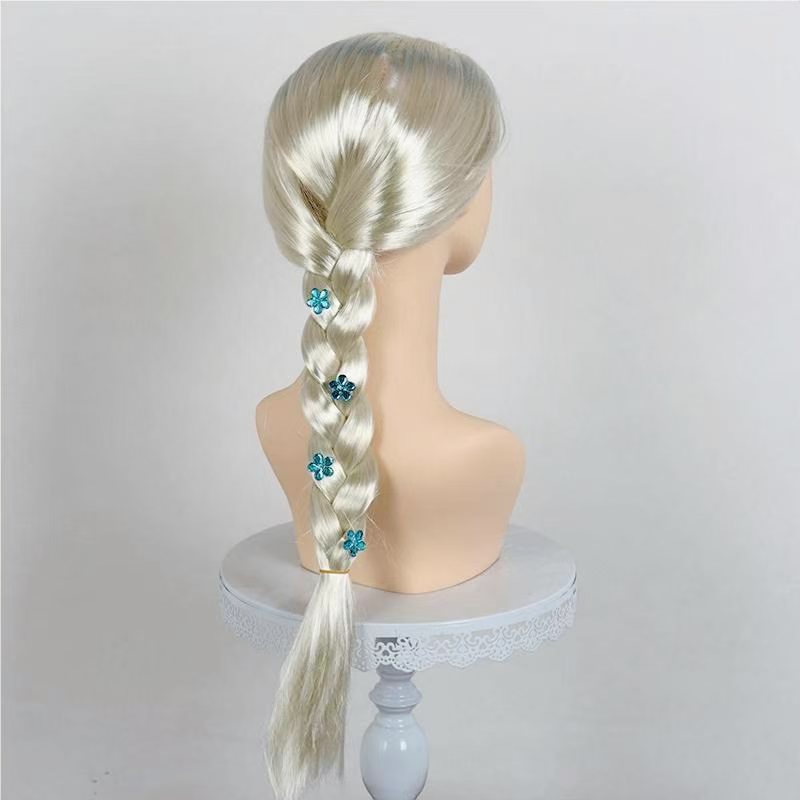 Halloween Cos Elsa Princess Wig Set Frozen Elsa Princess Dress up Wig Braid Set