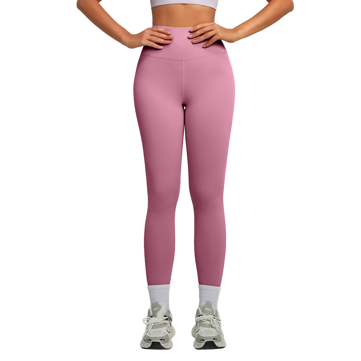 Cross-Border Foreign Trade Nude Yoga Pants for Women, Peach Butt High-Waisted Butt-Lifting Sports Fitness Pants, Tummy Control Tight Yoga Pants for Women