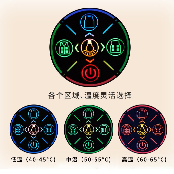 Cross-border Heating Vest Heated Vest Mountaineering Warm Electric Heating Vest Skiing Nine-zone Down Heating Suit