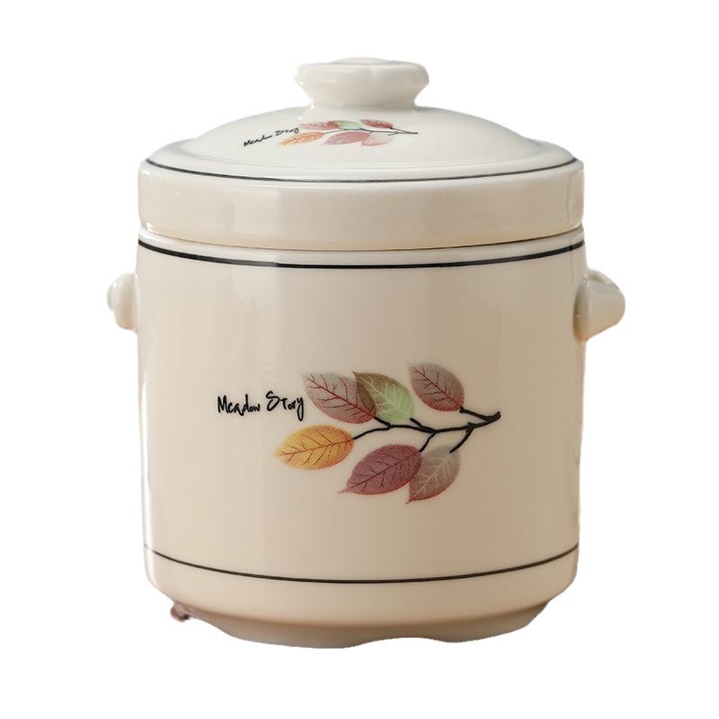 Stew Soup Pot Large Capacity Special Single Person with Lid Binaural Household Soup Ginseng Pot Double Lid Kitchen Commercial Stew Pot