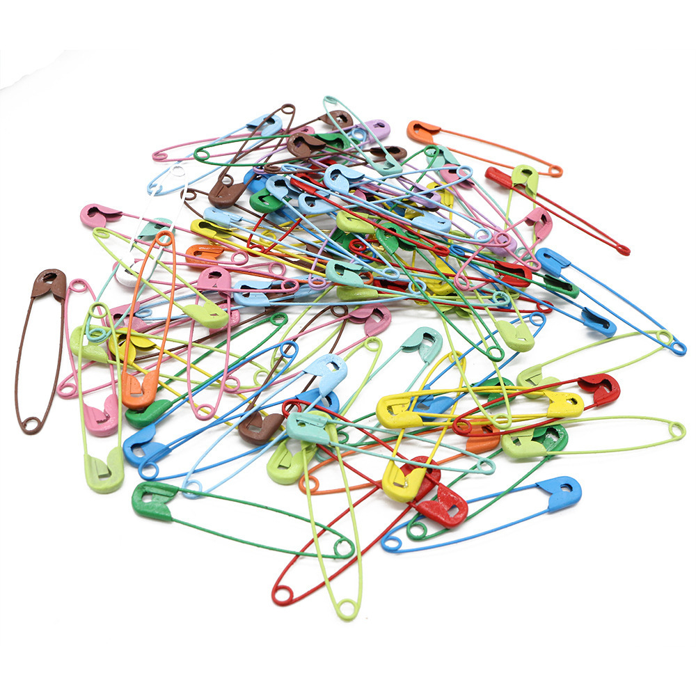 New Cross-Border 50 Pieces of 19mm Colorful, Black, Silver Mixed Colorful Pins Clothing Tag Decorative Fixed Pins