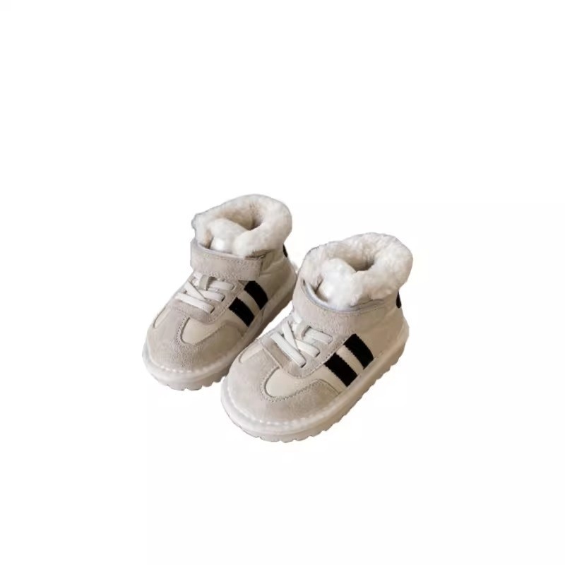 23 Kidsren's Snow Boots, Boys' One-Piece Fur Winter Shoes, Fleece-Lined and Thickeneded Kidsren's Baby Large Cotton Shoes, Girls' Bread Shoes