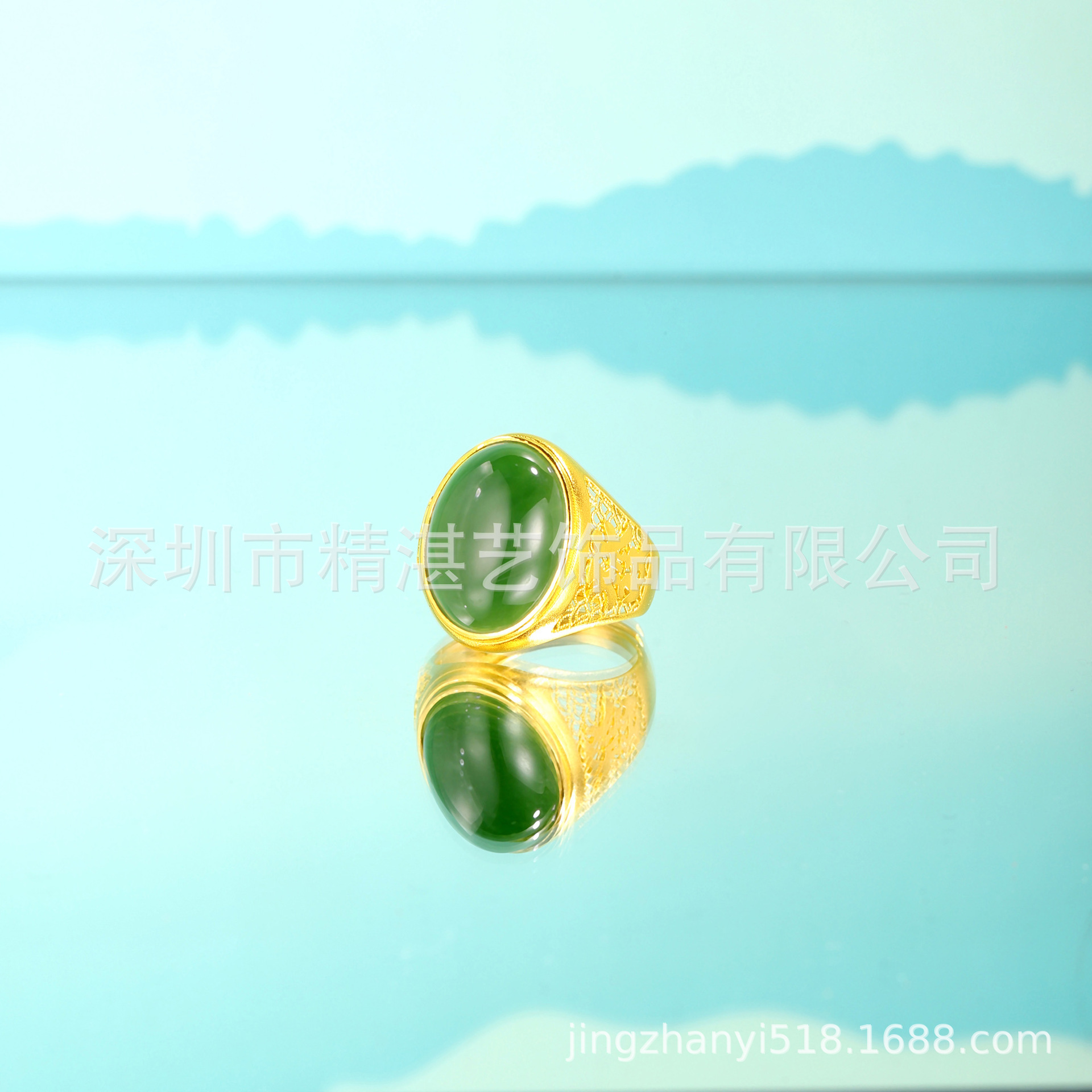 Перетяжка кольца из нефритита, высококачественные драгоценные камни, размер US, размер Гонконга