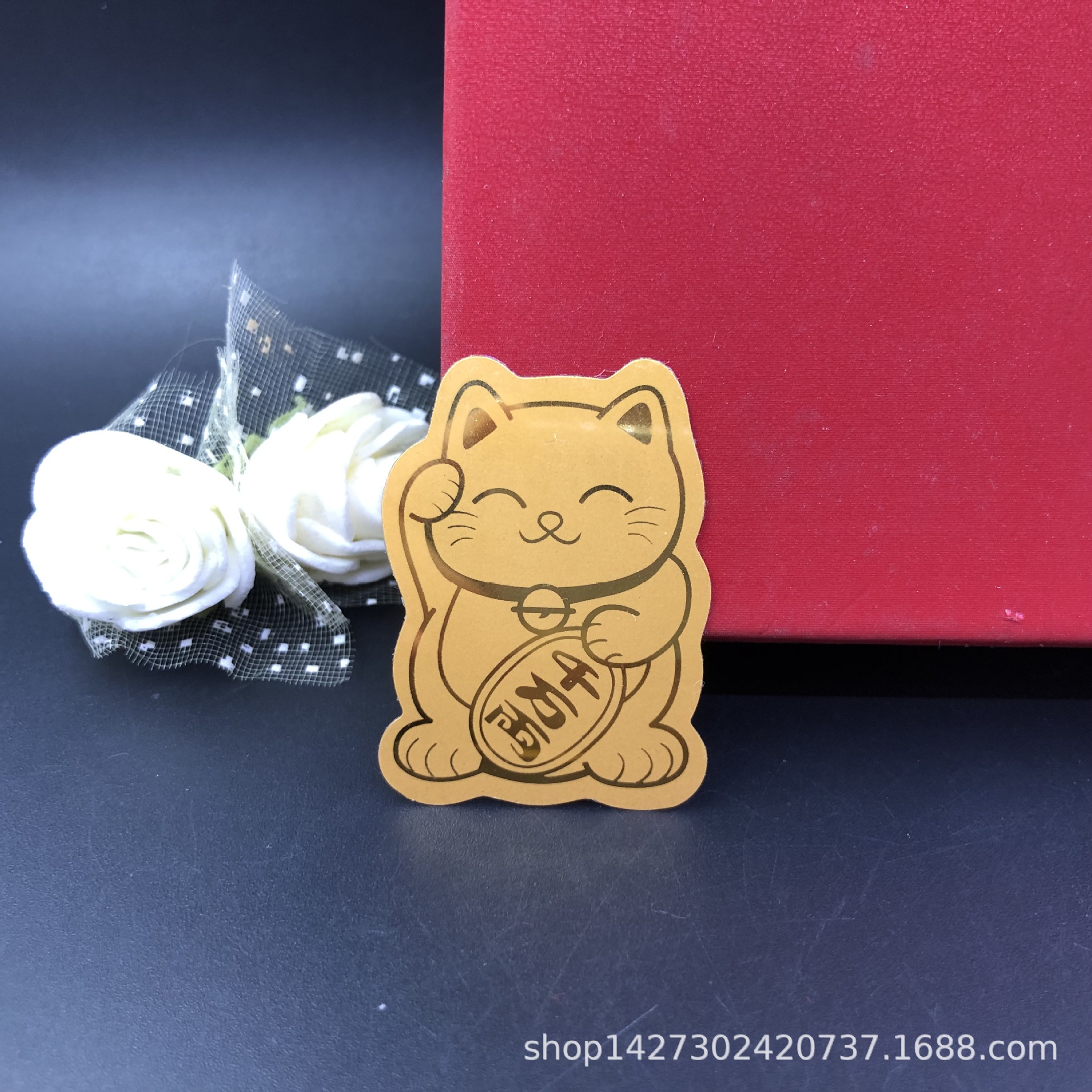 2026 Year of the Horse New Fortune Cat Phone Sticker God of Wealth Phone Sticker Bring in Wealth and Treasure Vietnamese New Year Small Gift Wholesale