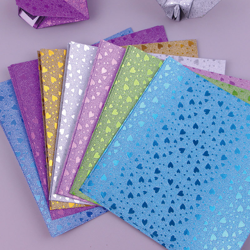 Pearl Paper Pattern Gold Powder Flash Diamond Hand Paper 15cm Square Paper Crane Origami Kawasaki Rose Paper