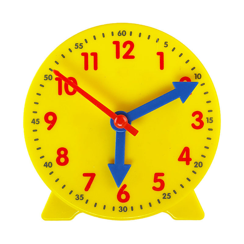 Wholesale Three-Pin Linkage Clock for Students to Recognize Time 12 O'Clock and 24 O'Clock Primary School Mathematics Learning Aids Teaching Instrument 10cm