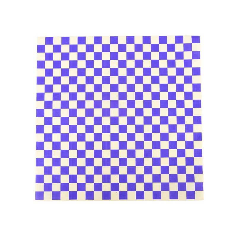 Colorful Plaid Cake Mat Meal Paper Customized Family Universal Kitchen Paper Burger Fries Food Greaseproof Paper Customized