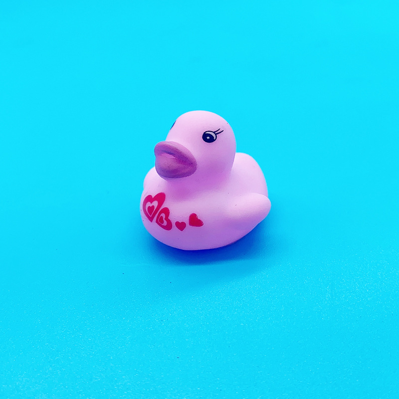 Amazon Cross-border Valentine's Day Love Duck Set Pink Printed Yellow Duck Children's Pinch Call Toy