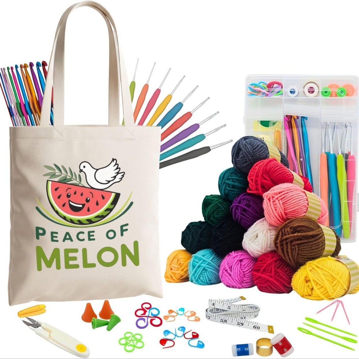 Популярный новый продукт 73 предмета Набор материалов для вязания для новичков Набор шерсти