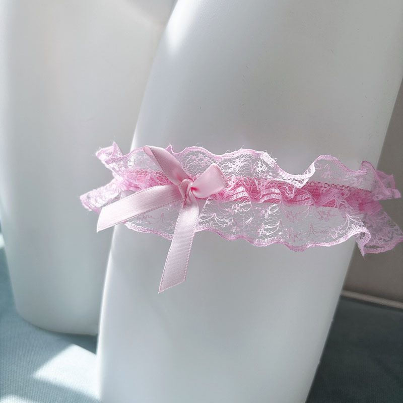 Cross-Border New Product Japanese Style Lace Bow Leg Ring Bridal Wedding Accessories Thigh Flower Leg Strap Wedding Leg Cover